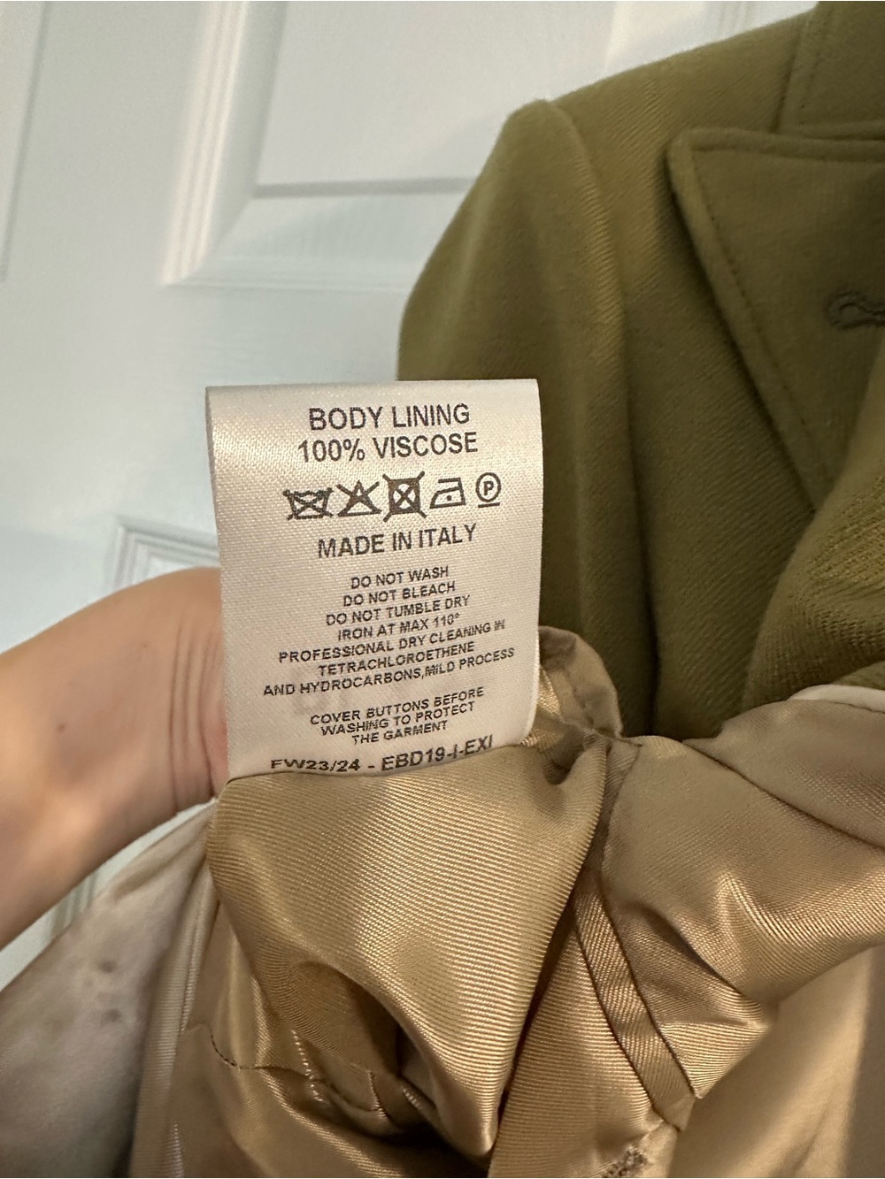 Blaze Milano Gold-Button Olive Double-Breasted Women's Blazer - Picture 7 of 7
